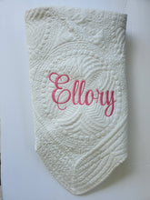Load image into Gallery viewer, Embroidered Heirloom Baby Quilt - Personalized