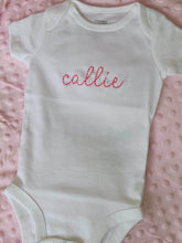 Load image into Gallery viewer, Personalized Embroidered Baby Bodysuit With Name