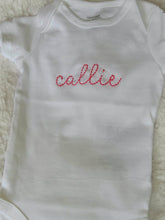 Load image into Gallery viewer, Personalized Embroidered Baby Bodysuit With Name