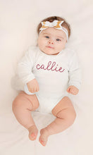 Load image into Gallery viewer, Personalized Embroidered Baby Bodysuit With Name