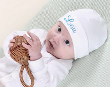 Load image into Gallery viewer, Personalized embroidered newborn hat