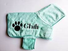 Load image into Gallery viewer, Personalized Embroidered Pet Bath Robe with PawPrint