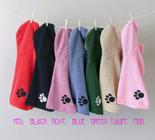 Load image into Gallery viewer, Personalized Embroidered Pet Bath Robe with PawPrint
