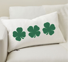 Load image into Gallery viewer, Four Leaf Clover Shamrock Lumbar Pillow