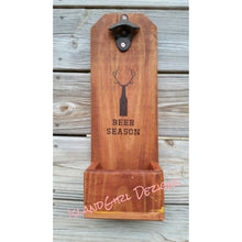 Load image into Gallery viewer, BEER SEASON Beer Bottle Opener and Cap Catcher Rustic