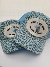 Load image into Gallery viewer, Fire & Ice Raggy Patch Blue Leopard Club Hat