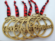 Load image into Gallery viewer, Personalized Bow Ornament