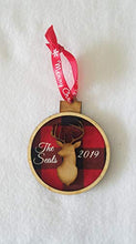 Load image into Gallery viewer, Buffalo Plaid Deer Ornament