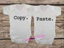 Load image into Gallery viewer, COPY. PASTE. TWINS Cute bodysuit / onesie® outfit / creeper Baby-funny baby onesie