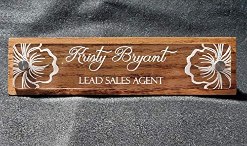 Desk Name Plate Sign, Personalized with your name and title