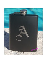 Load image into Gallery viewer, Personalized Engraved Black Matte Flask 8 oz