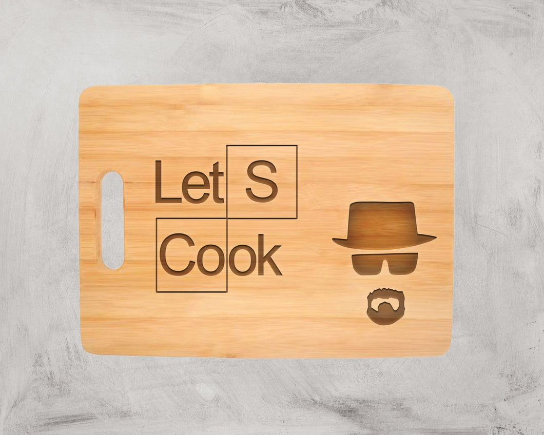 Let's Cook Bamboo Funny Cutting Board