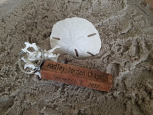 Load image into Gallery viewer, Birth Announcement Mom 4 sided Wood Keychain - Personalized Baby Stats
