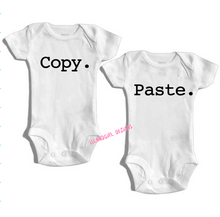 Load image into Gallery viewer, COPY. PASTE. TWINS Cute bodysuit / onesie® outfit / creeper Baby-funny baby onesie