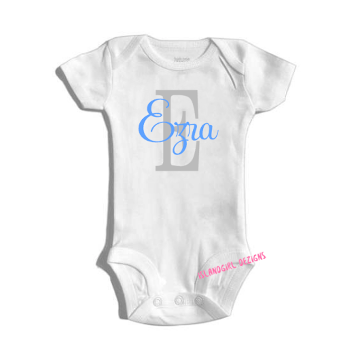 Personalized Initial Name Onesie