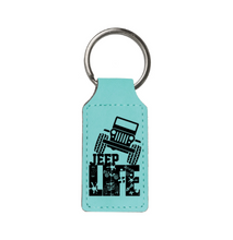 Load image into Gallery viewer, Jeep Life Leatherette Rectangle Keychain
