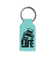 Load image into Gallery viewer, Jeep Life Leatherette Rectangle Keychain