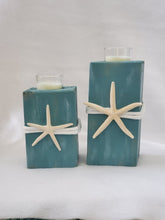 Load image into Gallery viewer, Wooden Beach Starfish Candle Holder