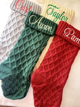 Load image into Gallery viewer, Embroidered Personalized Christmas Stocking