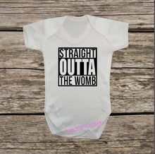 Load image into Gallery viewer, Straight Outta The Womb bodysuit / onesie® outfit / creeper Baby-funny baby onesie