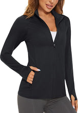 Load image into Gallery viewer, Women's Athletic Lightweight Full Zip Jacket with front logo