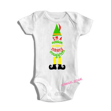 Load image into Gallery viewer, COTTON Headed NINNY Muggins Buddy the ELF bodysuit, onesie®, baby onesie, custom onesie, baby outfit, baby gift, baby outfit, baby christmas