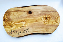 Load image into Gallery viewer, Personalized custom Charcuterie, Olive Wood Cutting Board, Serving Board Tray, Personalized Custom Cutting Board, Realtors Closing Gift