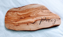 Load image into Gallery viewer, Personalized custom Charcuterie, Olive Wood Cutting Board, Serving Board Tray, Personalized Custom Cutting Board, Realtors Closing Gift
