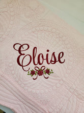Load image into Gallery viewer, Embroidered Blanket, Baby Quilt, Nursery Quilt, Baby Gift, Baby Shower gifts, Personalized Baby Blanket, Baby Blanket, Crib, Nursery blanket