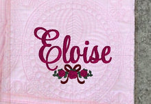 Load image into Gallery viewer, Embroidered Blanket, Baby Quilt, Nursery Quilt, Baby Gift, Baby Shower gifts, Personalized Baby Blanket, Baby Blanket, Crib, Nursery blanket