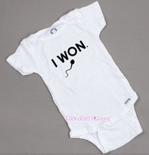 Load image into Gallery viewer, I Won Sperm bodysuit / onesie® outfit / creeper Baby-funny baby onesie