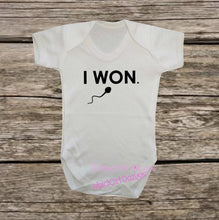 Load image into Gallery viewer, I Won Sperm bodysuit / onesie® outfit / creeper Baby-funny baby onesie