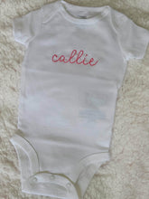 Load image into Gallery viewer, Personalized Embroidered Baby Bodysuit With Name

