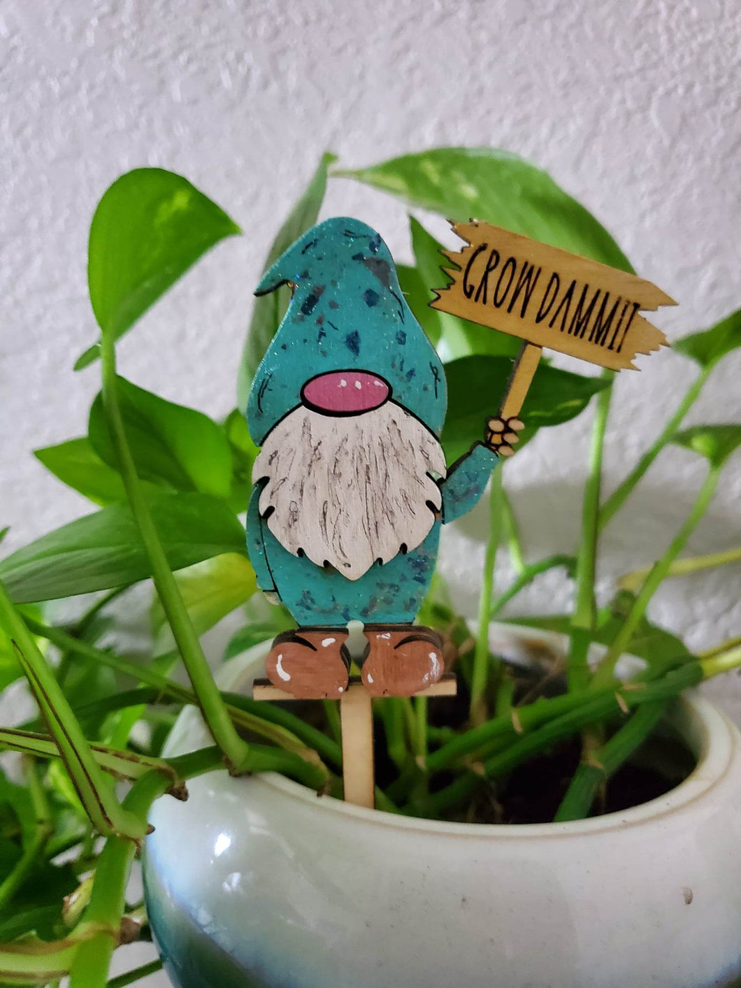 Gnome Garden Plant Stake - Grow Dammit