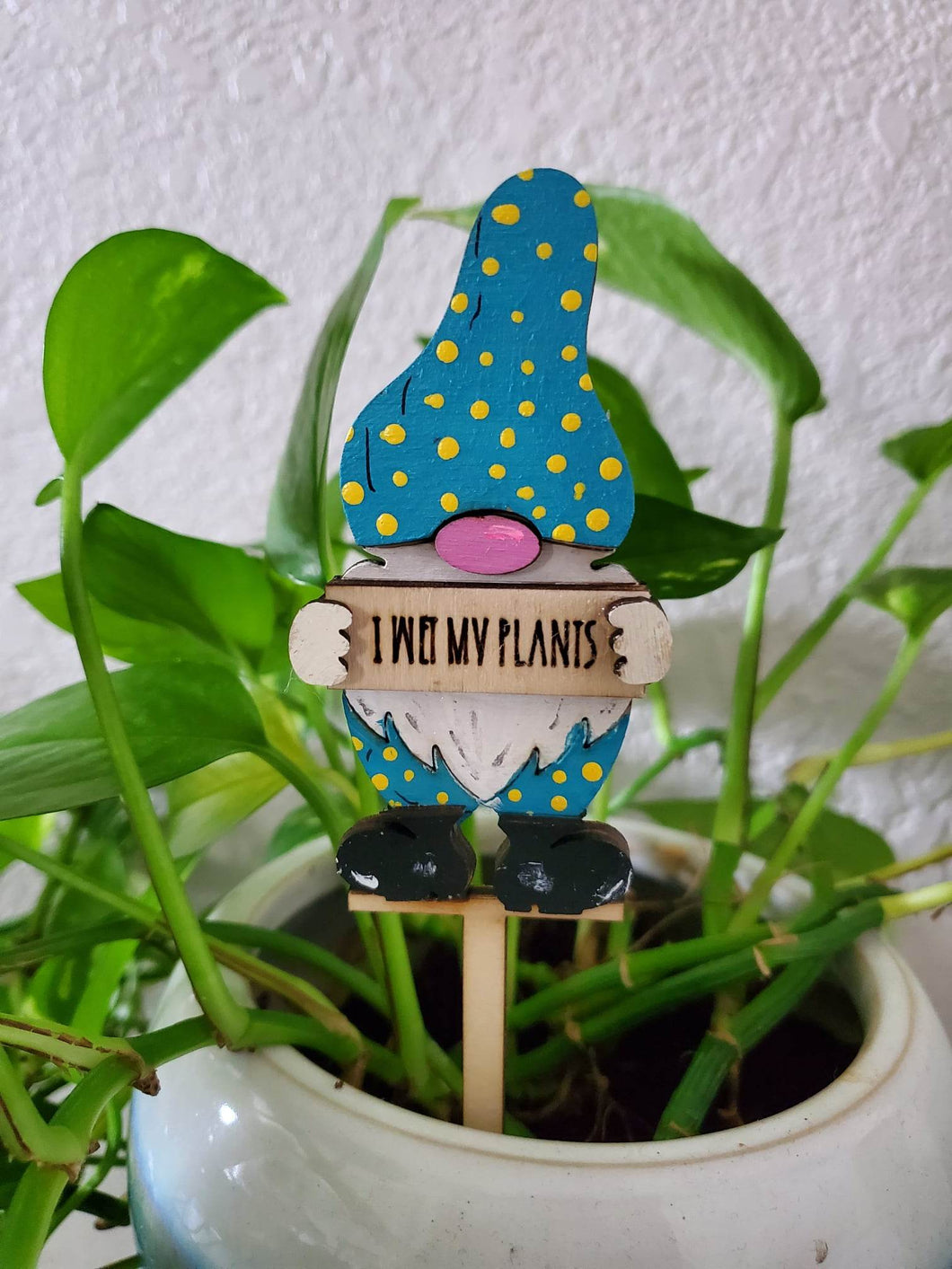 Gnome Garden Plant Stake - I Wet My Plants