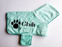 Load image into Gallery viewer, Personalized Embroidered Pet Bath Robe with PawPrint
