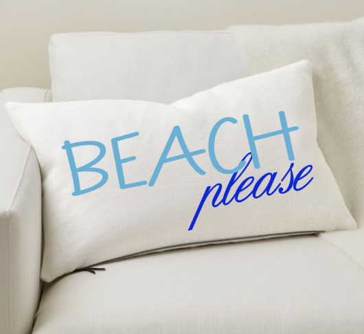 Beach Please Lumbar Pillow