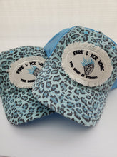 Load image into Gallery viewer, Fire &amp; Ice Raggy Patch Blue Leopard Club Hat
