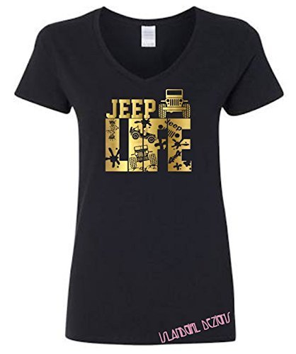 Jeep Life Gold Metallic Womens Tee