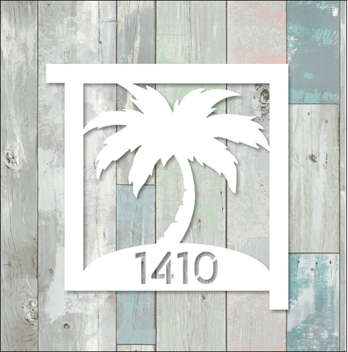 palm tree mailbox sign pvc