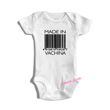 Load image into Gallery viewer, MADE IN VACHINA bodysuit / onesie® /creeper outfit -funny baby onesie
