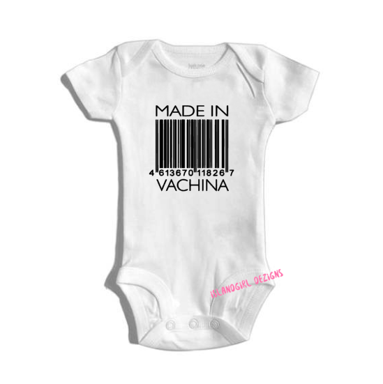 MADE IN VACHINA bodysuit / onesie® /creeper outfit -funny baby onesie
