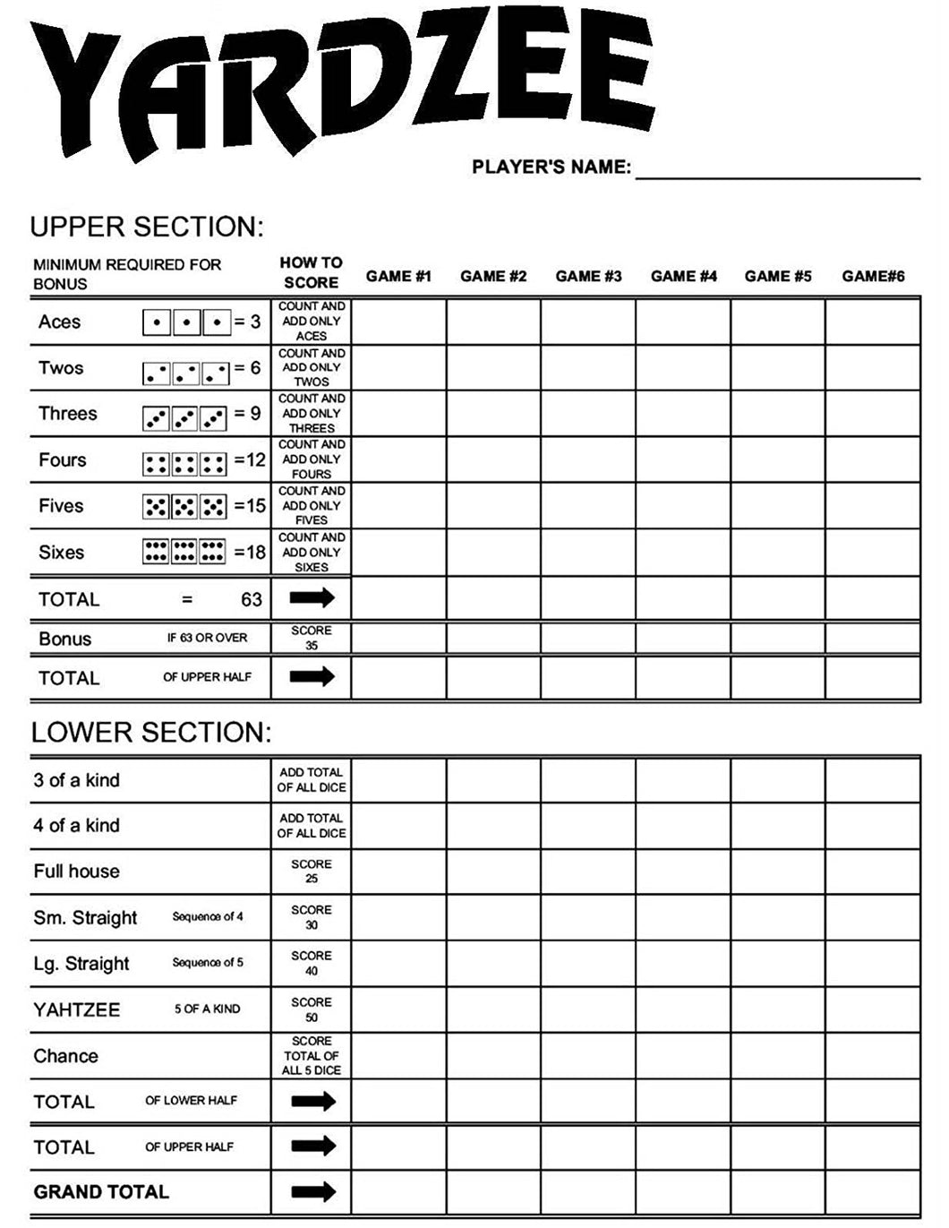 yardzee-scorecard-laminated-islandgirl-dezigns for Free Printable Farkle Score Cards Yardzee ScoreCard - Laminated – IslandGirl Dezigns for Free Printable Farkle Score Cards