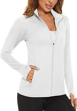 Load image into Gallery viewer, Women&#39;s Athletic Lightweight Full Zip Jacket with front logo
