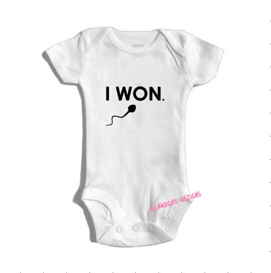 I Won Sperm bodysuit / onesie® outfit / creeper Baby-funny baby onesie