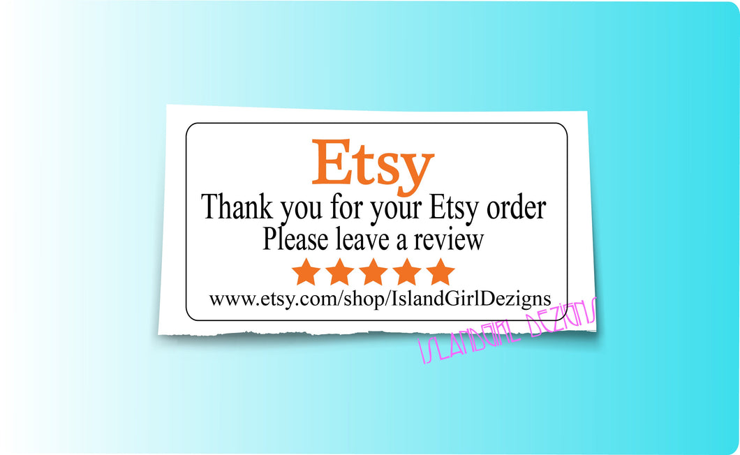 Personalized Etsy Order Thank You / Etsy Review Stickers / Labels Adhesive for Postage / Envelope Seal / Packaging / Products / Mailing