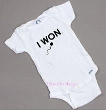 Load image into Gallery viewer, I Won Sperm bodysuit / onesie® outfit / creeper Baby-funny baby onesie
