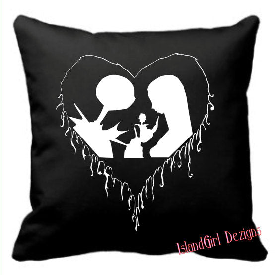 Pillow Cover - Jack & Sally~ 16 x 16, Nightmare Before Christmas